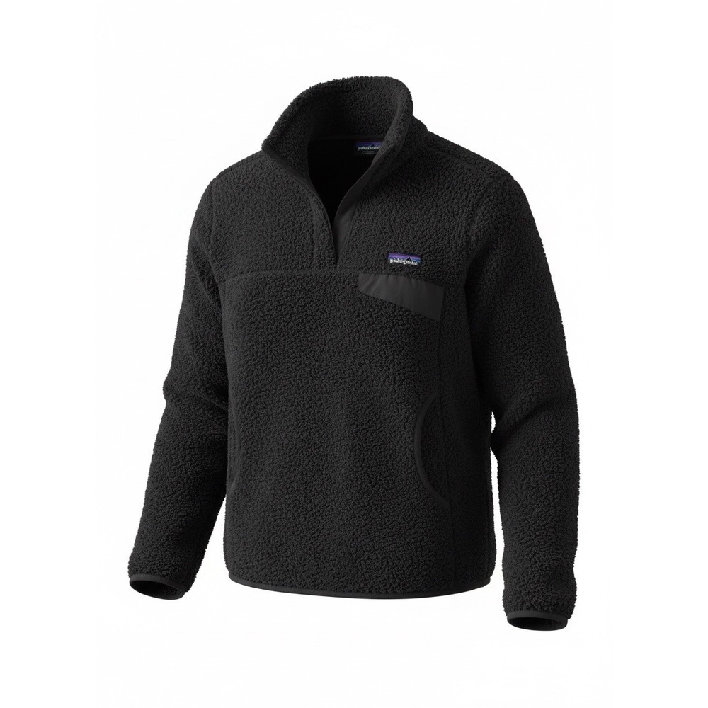 Patagonia Re-Tool Snap-T Pullover Black Fleece Jacket Womens Size Small